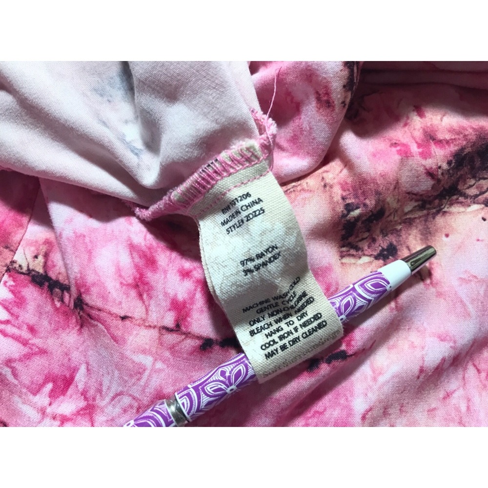 Soft Surroundings‎ Abilene Top Size XS Pink 3/4 Sleeve Stretch Rayon - Picture 7 of 9
